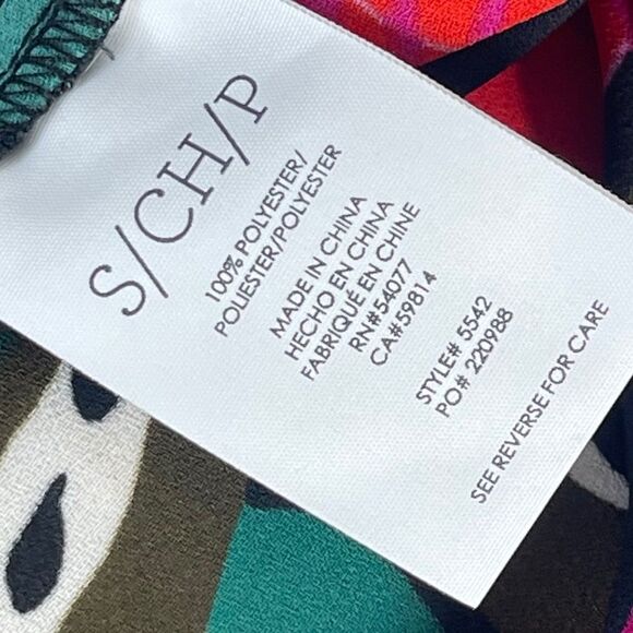 Cabi Floral Print Hibiscus Sleeveless Blouse Style 5543 Sz S - Picture 7 of 8